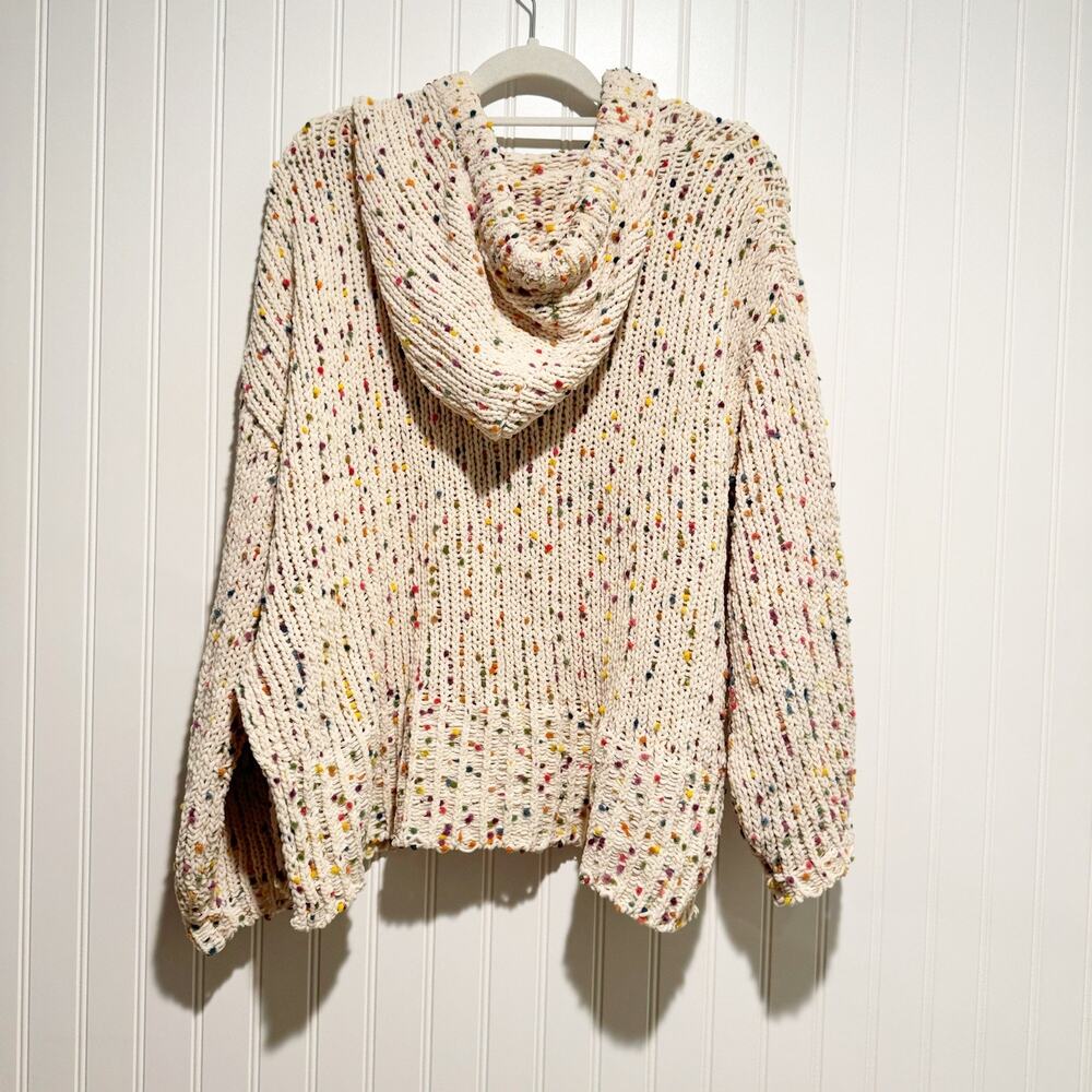 POL Cream Rainbow Confetti Hooded Sweater Size Small - Picture 6 of 6